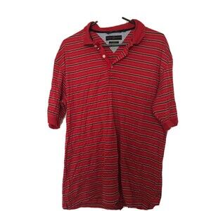 Tommy Hilfiger Men's Striped Short Sleeve Polo Shirt Size Large Multi-Color